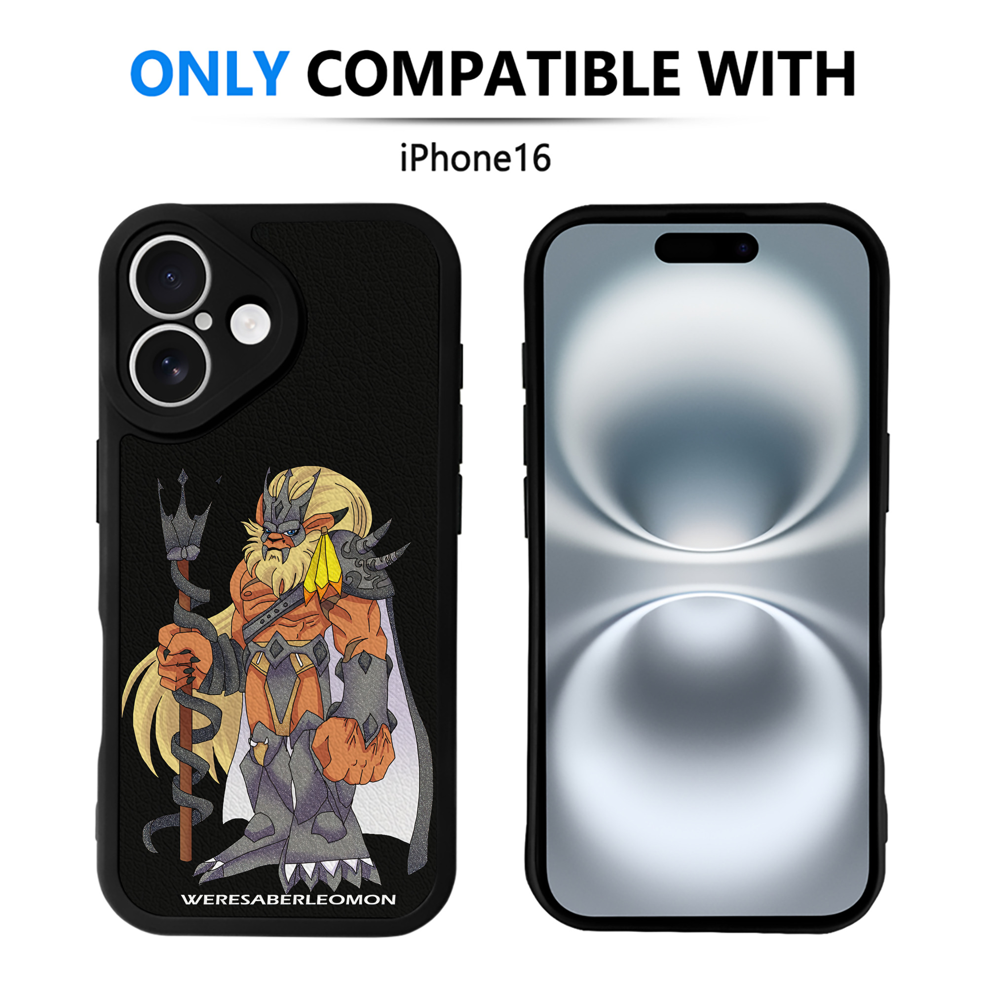 （画像用） Digimon デジタルモンスター/デジモン 【iPhone 16シリーズ対応】シリコンスマホケース（レザー調） 材質：シリコン